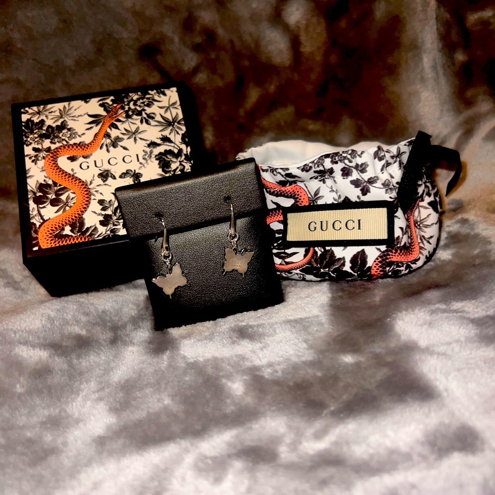 Butterfly trademark Gucci earrings